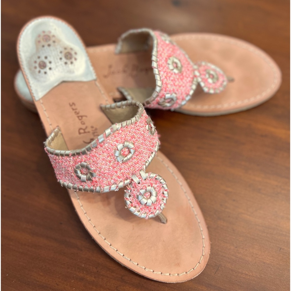 JACK ROGERS Classic Jacks Flip Flops Pink Sandals